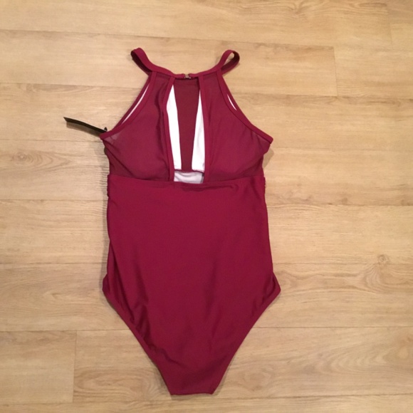 Women’s Deep Plunge See Through Mesh One Piece Bathing suit - Picture 6 of 7